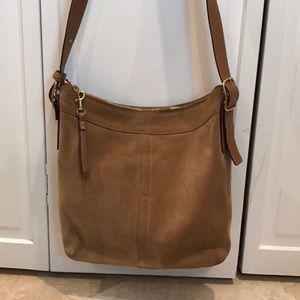 Tan Suede Coach Crossbody